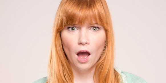 shocked woman