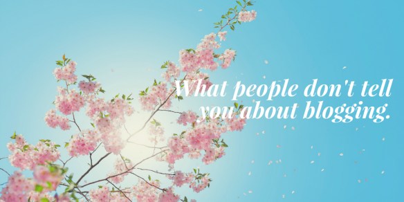 What people don't tell you about blogging.