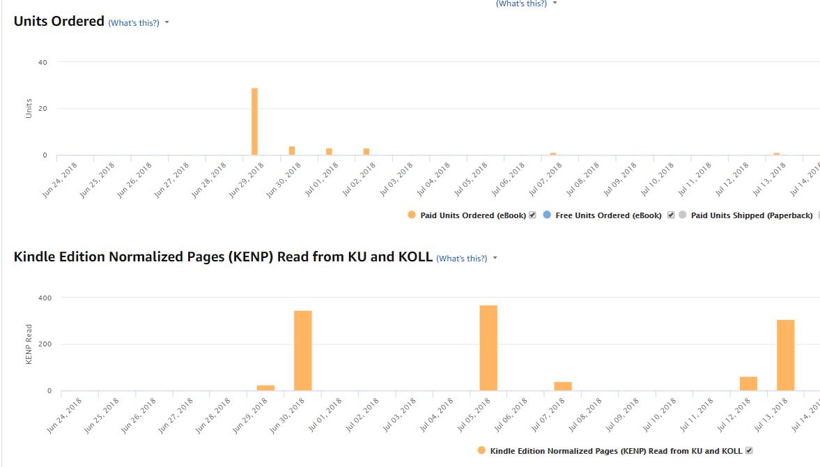 june sales for bargainbooksy ad