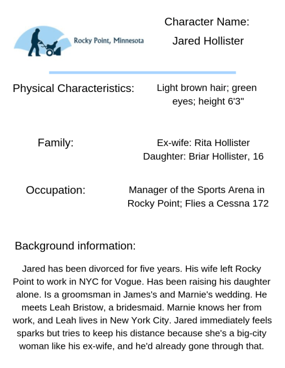 Character sheet, jared