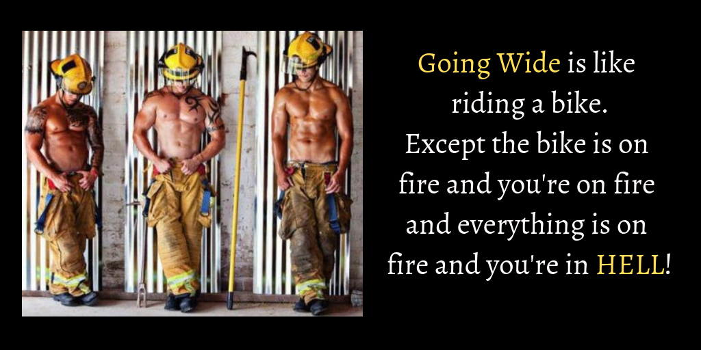 going wide is like riding a bike