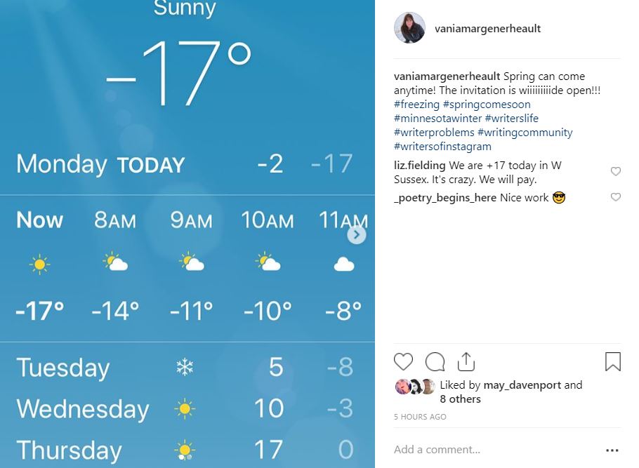 instagram temperatures