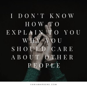 care about other people