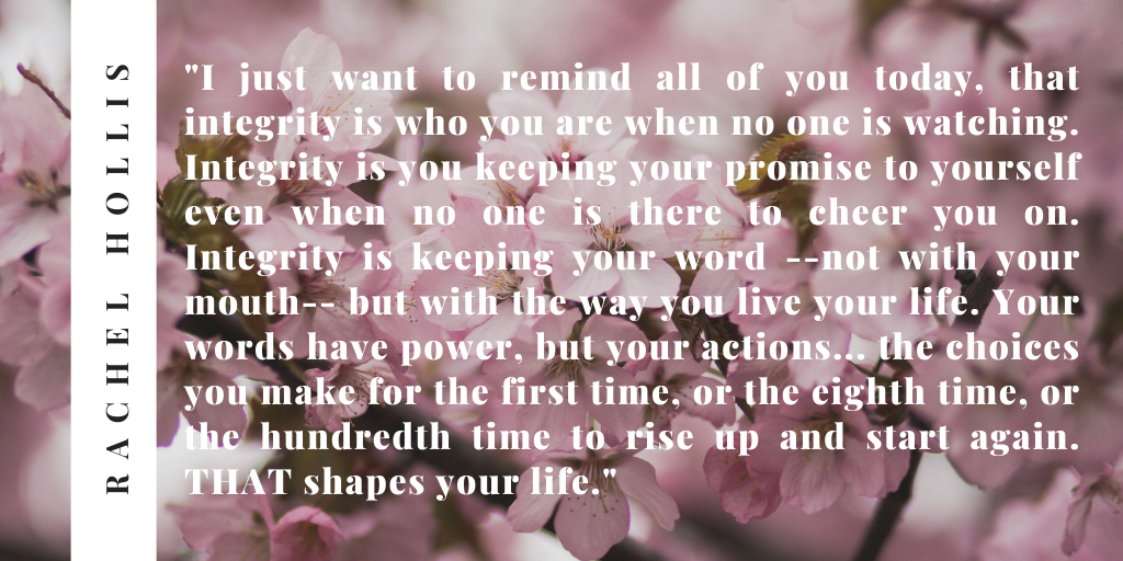 integrity quote by rachel hollis