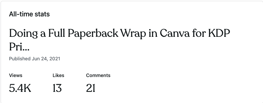 stats: 5.4k views, 13 likes, and 21 comments